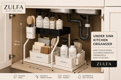Multi-Use Kitchen & Bathroom Storage Rack by ZULFA