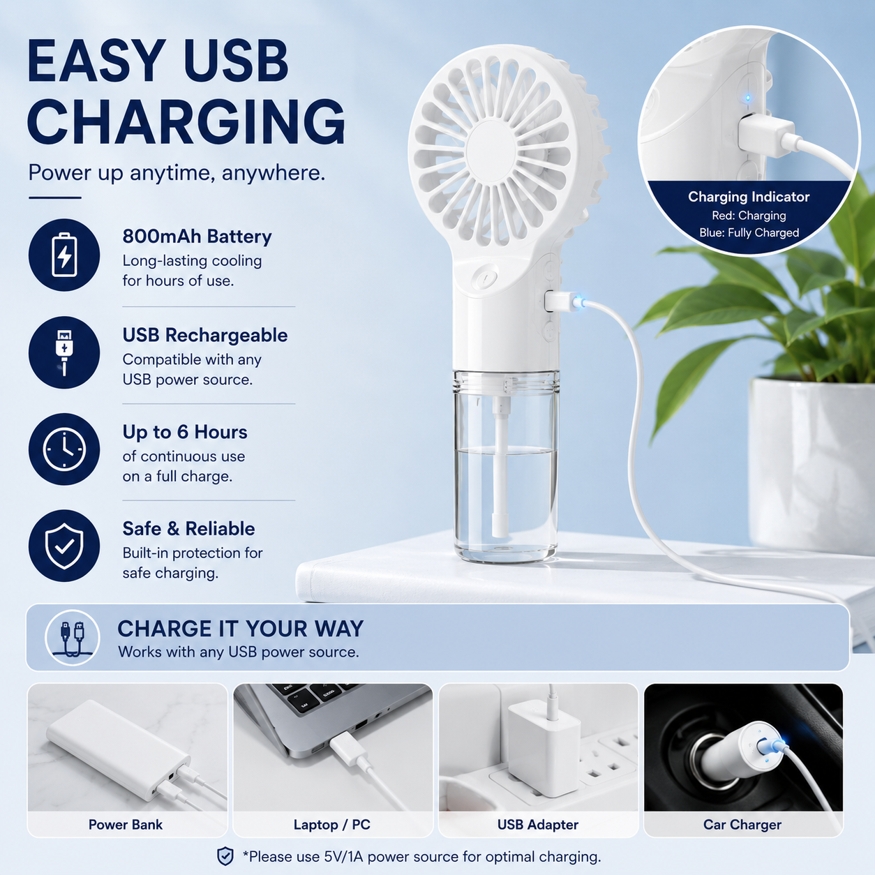FrostFlow™ Portable Mist Fan