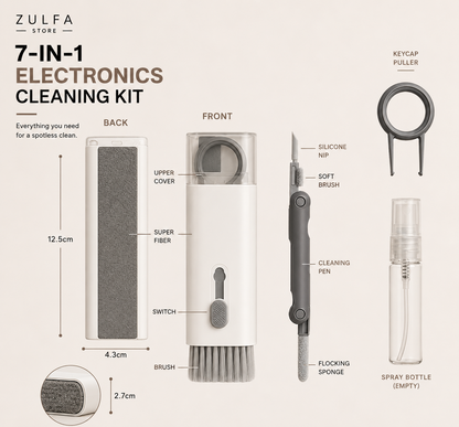 CleanTech Pro™ – 7-in-1 Keyboard & Screen Cleaning Kit by ZULFA