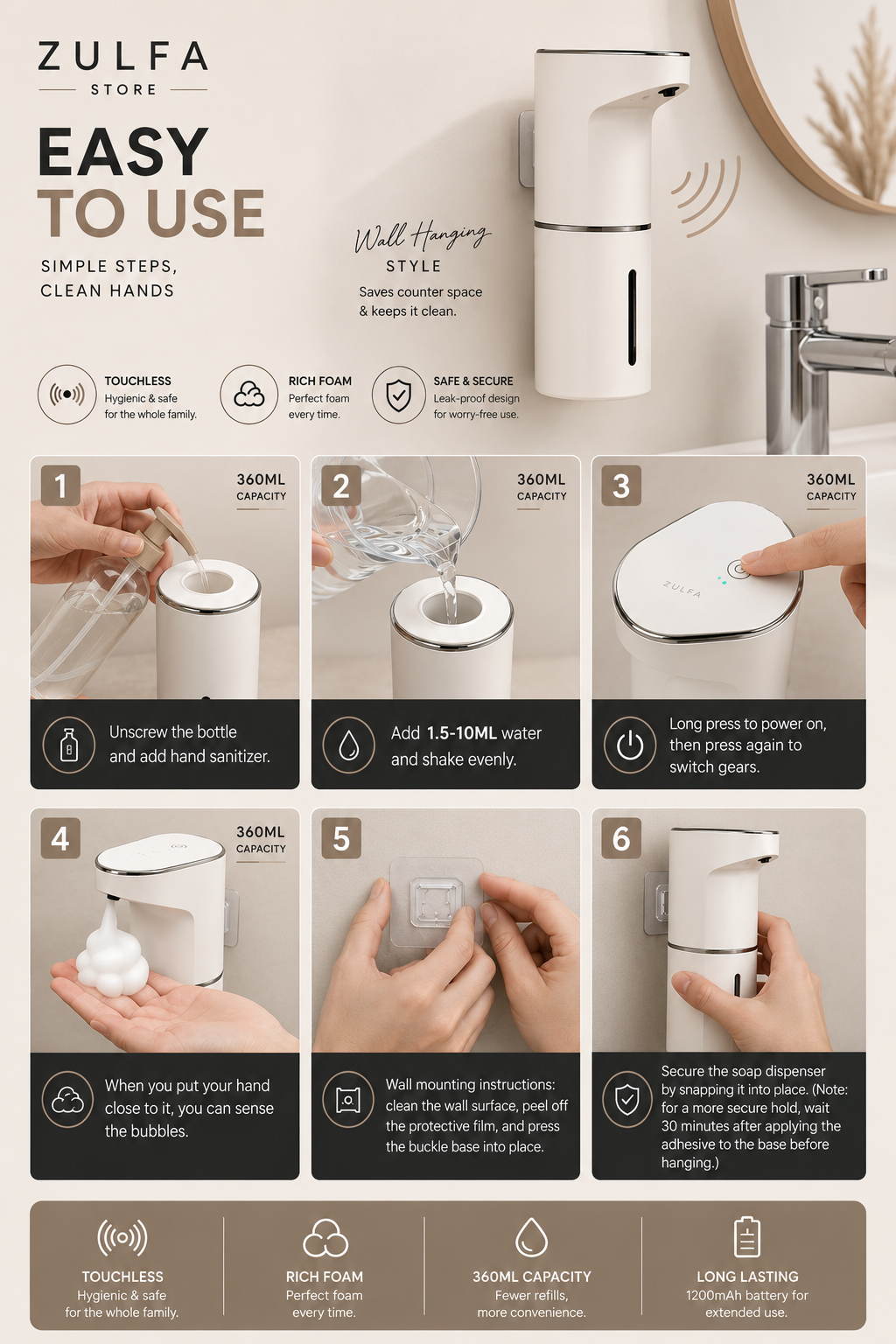PureFoam™ – Automatic Soap Dispenser by ZULFA